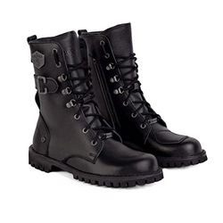BROGER Unisex's Ohio Motorcycle Boots, Black, 44 (EU)