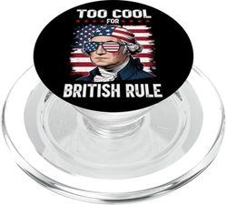 Demasiado genial para la bandera estadounidense británica PopSockets PopGrip para MagSafe