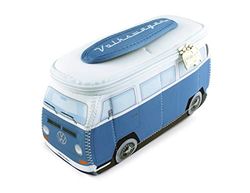 BRISA VW Collectie - Volkswagen Neopreen Universele Make-Up Cosmetica Cultuur Reizen Apotheek Tas Etui T2 Bulli Bus (Blauw & Wit/Klein)