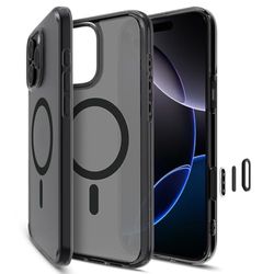 Spigen Ultra Hybrid T MagFit Case voor iPhone 16 Pro, Compatibel met MagSafe accessories hoesje -Frost Black