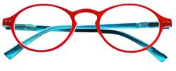 Prontoleggo - Gafas de lectura Prontoleggo Mod. Revival rojo/azul – dioptría +3,00 – 1 unidad