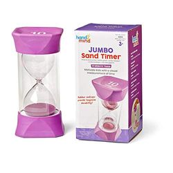 Learning Resources 93069 Jumbo Sand Timer (10-Minute), Purple