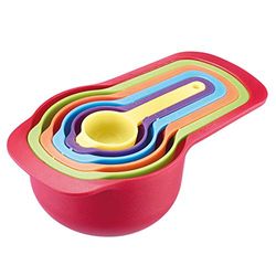 Westmark Conjunto de colheres de medição de 6 peças, faixas de medição: 7,5 / 15/60/85/125/250 ml, plástico, sem BPA, matriosca, multicolor, 30582270