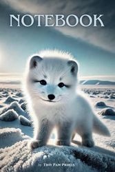 Cute Snow Fox Notebook – Adorable idea for Kids who Love Animals: Fun and Creative – Perfect for Writing, Drawing, and School Notes!