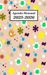 Agenda mensual 2025-2026 pequeña: Planificador mensual A6 para 2 años, de enero 2025 a diciembre 2026, organizador mensual familiar | 1 Mes Para 2 Páginas.