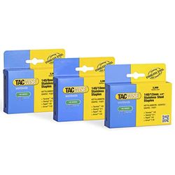 Tacwise 1308 Grapas de Acero Inoxidable Profesionales Tipo 140/8-12mm, 3 Paquetes de 2000 Grapas
