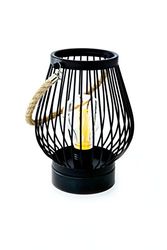 Heitmann Deco 92512, Metallo della lampada con lampadina Edison, Metallo, Nero, 15 x 15 x 19 cm