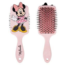 Brosse à cheveux Minnie Mouse - Couleur rose - Fabriquée en plastique ABS - Durable et résistante - Design en forme de Minnie - Produit original conçu en Espagne