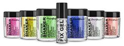 Stargazer Un Superbe Ensemble de 6 Tubes de Paillettes Fluo 5 g + Gel Fixant Parfait pour Fans de Paillettes