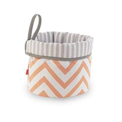 Be Zigzag - Cesta saco redonda, unisex, color coral
