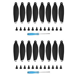 DR1TECH Propellers voor DJI Mavic Mini drone, Low noise met installatiegereedschap, Aerodynamisch ontwerp, Low noise, High performance - 2 complete sets - Zwart en Zilver