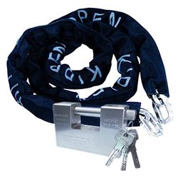 kippen 2016C Theft Chain with Anti-Burglar Lock for Cars, Motorcycles and Scooters, Silver