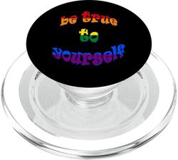 Sé fiel a ti mismo Cita LGBTQIA PopSockets PopGrip para MagSafe