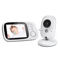 GHB Babyfooncamera 3,2 inch babymonitor, babyfoon, video, lcd-kleur, babybewaking, 2,4 GHz, bidirectionele communicatie, nachtzicht