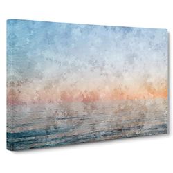 Ferring Beach Painting Modern Art Canvas Wall Art Print Ready to Hang, Framed Picture for Living Room Bedroom Home Office Décor, 20x14 Inch (50x35 cm)