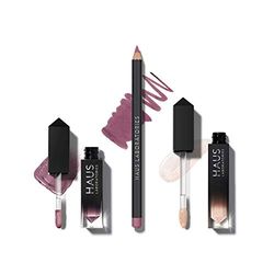 HAUS LABORATORIES By Lady Gaga: HAUS OF COLLECTIONS | Makeup Kit with Bag, Liquid Eyeshadow, Lip Liner Pencil, and Lip Gloss Available in 9 Sets, Vegan & Cruelty-Free | 3-Piece Value Set