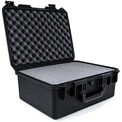 PELI Storm IM2450 Waterproof Transport Case for Electronics, Watertight and Dustproof, 43L Capacity, Made in US, With Customisable Foam Inlay, Black