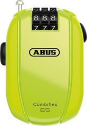 ABUS Combiflex-kabelslot - slot voor beveiliging van ski's, helm, kinderwagen en bagage - Trip 65-65 cm lang - 3 mm dik - met cijfercode - geel