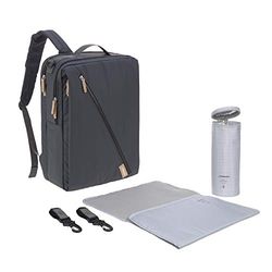 LÄSSIG Babyluierrugzak met aankleedkussen, kinderwagenbevestiging, flessenwarmer waterafstotend duurzaam geproduceerd/Green Label Tidy Talent Backpack donkerblauw