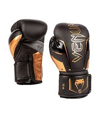Venum, Elite Evo - Guanti da boxe, unisex, per adulti, 14 once, colore: Nero/Bronzo