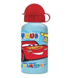 ALBRI 400 ml aluminium drinkfles van Cars met praktische drinktuit met veiligheidssluiting