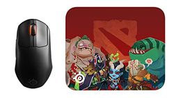 SteelSeries Prime Mini Wireless - Prestazioni Esports Mouse di Gaming Senza Fili - 100 ore di batteria - Switch ottici magnetici - Fattore di forma mini + QcK Mini Dota 2 / TI - Mouse pad da gioco