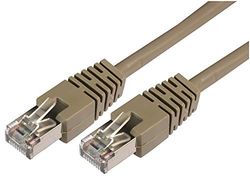 PRO SIGNAL 2m Grey Cat5e STP Ethernet Patch Lead – RJ45 to RJ45 Shielded Cable – PS11216