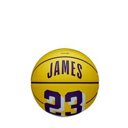 Wilson NBA Player Icon LeBron James Mini Ball WZ4007201XB, Unisex basketballs, yellow, 3 EU