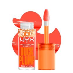 NYX Professional Makeup Gloss Rimpolpante, Altamente Pigmentato, Volume Immediato e Duraturo, Arricchito con Zenzero Piccante, Duck Plump, Tonalità: Peach Out, 6,8 ml