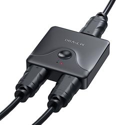 MT-VIKI 4K @60Hz DP Switch 2 in 1 Out DisplayPort Splitter 1 in 2 Out DisplayPort Schakelaar met een stroomaansluiting ondersteunt 3D voor PC Laptop Projector Monitor Xbox PS5/4/3