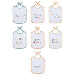 babyCalin - Lot de 7 Bavoirs naissance à message 20 x 25 cm