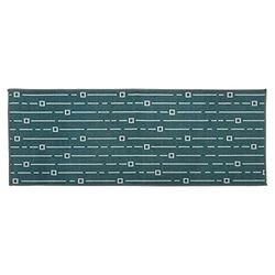 JVL Savio Machine Washable Runner Mat, 57 x 150 cm, Teal, One Size