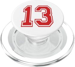 Number 13 in Red PopSockets PopGrip for MagSafe