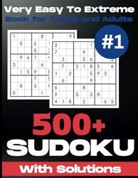Hard Sudoku Puzzle Book for Adults: 500+ Challenging Puzzles with Full Solutions Volume 1: A Brain-Boosting Collection of 9x9 Sudoku Puzzles from Very Easy to Extreme Difficulty