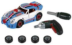 Theo Klein 8668 Bosch car tuning set I Demonteerbare auto met tuning-accessoires I Met accuschroevendraaier Ixolino, op batterijen I Voor kinderen vanaf 3 jaar