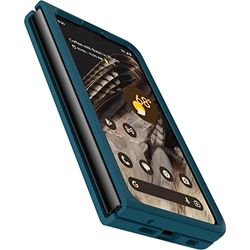 Otterbox Funda para Pixel Fold Thin Flex, resistente a golpes y caídas, Protectora y Elegante 2 piezas, Testada con los estándares Militares anticaídas, para teléfonos plegables, Transparente/Azul