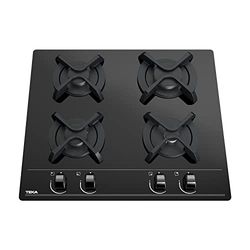 Teka GBC 64000 KBB - Placa Gas 4 Fuegos, Cristal, 60 cm, Negro