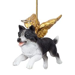 Design Toscano JH170715 Ornament - Eer De Border Collie Pooch Ornamenten Vakantie Honden Engel