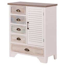 Galileo Granada Sibilla houten kast met 5 laden en 1 deur 71 x 33 x 88 cm
