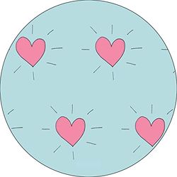 Bonateks, Round Digital Printed Mouse Pad, Non-Slip Base, for Office and Home, Diameter:22cm