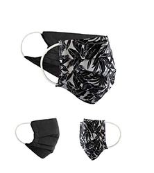 Community Masks 2-pack set unisex makeshift mask reversible mouth protection mask mouth and nose protection reversible mask with print cotton BCI washable,Black