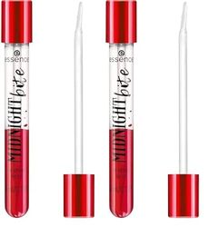 Essence Cosmetics Aceite labial bifásico MIDNIGHT bite, cuidado, con grasas, brillante, translúcido (4ml) (Paquete de 2)