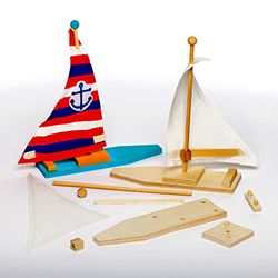 Baker Ross Kits de veleiros de madeira para desenhar pintar e decorar. Artesanato criativo perfeito para crianças para festas infantis (pacote de 2)
