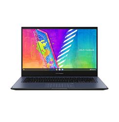 ASUS VivoBook Go 14 Flip TP1400KA-EC040WS - Notebook 14" Full HD (Celeron N4500, 4GB RAM, 128GB eMMC, UHD Graphics, Windows 11 Home in S mode) Spokojny niebieski - Klawiatura QWERTY Hiszpański