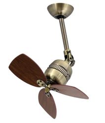 Aireryder Innovatieve Wandventilator Of Plafondventilator Toledo, FN11146, 230 V, Messing Antiek/Walnoot