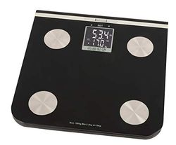 GRUNDIG Balance d'analyse numérique | Pèse-personne en verre avec affichage LCD | Mémoire pour jusqu'à 10 utilisateurs | Mesure le poids, la graisse corporelle, la masse musculaire et osseuse