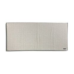 Möve Tappeto da bagno Eden con struttura a quadri, 60 x 130 cm, 80% cotone/20% lino, natura/nero