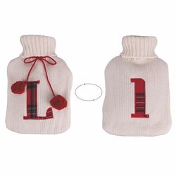 Villa d'Este Home Tivoli Warmwaterkruik, wit + rood, 2 liter