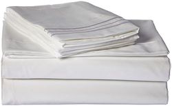 Sweet Home Collection Supreme 1800 Series 4 Piezas Cama Juego de sábanas Egipcio Calidad Bolsillo Profundo, Reina, Color Blanco