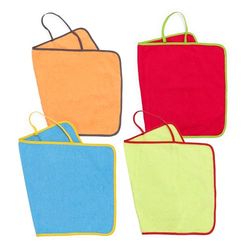 Ti TIN Confezione Da 4 Asciugamani in Spugna | 4 Asciugamani 90% Cotone - 10% Poliestere, 40x70 cm, Colori Blu e Arancione
